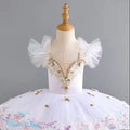 2024 Children's Ballet Performance Costume Little Swan Dancing Dress White Girl's Pettiskirt Ballet Tutu Skirt Performance Wear