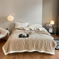 Winter Warm Plush Thicken Soft  Velvet Blanket for King Queen Full Double Bed Size