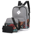 New Casual Shoulder Bag Letter Printing Student 3pcs Set School Bag Leisure Sports Outdoor Notebook Women's Backpack