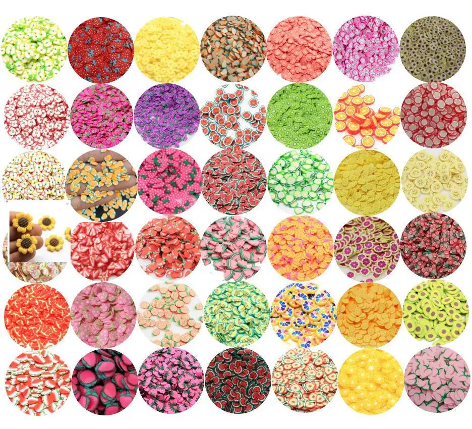 DIY Accessories Slime Decor Polymer Clay Fruit Slice Sprinkles for Women Nail Ornament Scrapbooking Embellishment