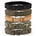 Men's Fabric Outdoor Camouflage Tactical Belt Automatic Quick Release Buckle Belt Hunting Hiking Sports EVA Padding Belt