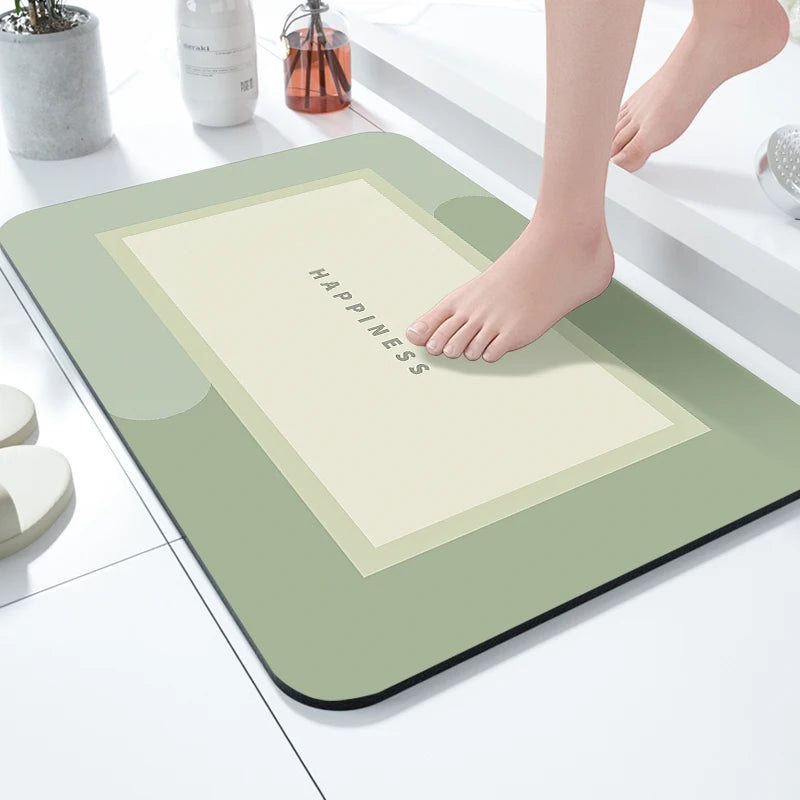 U-HOME Extra Large 2025 New Design Traditional Style Bathroom Rug Anti Slip Christmas 100% Rubber Bath Floor Mat Set