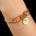 Hot Sale Twelve Constellations Pendant Charm Bracelets Astrology Zodiac DIY Bangle for Women