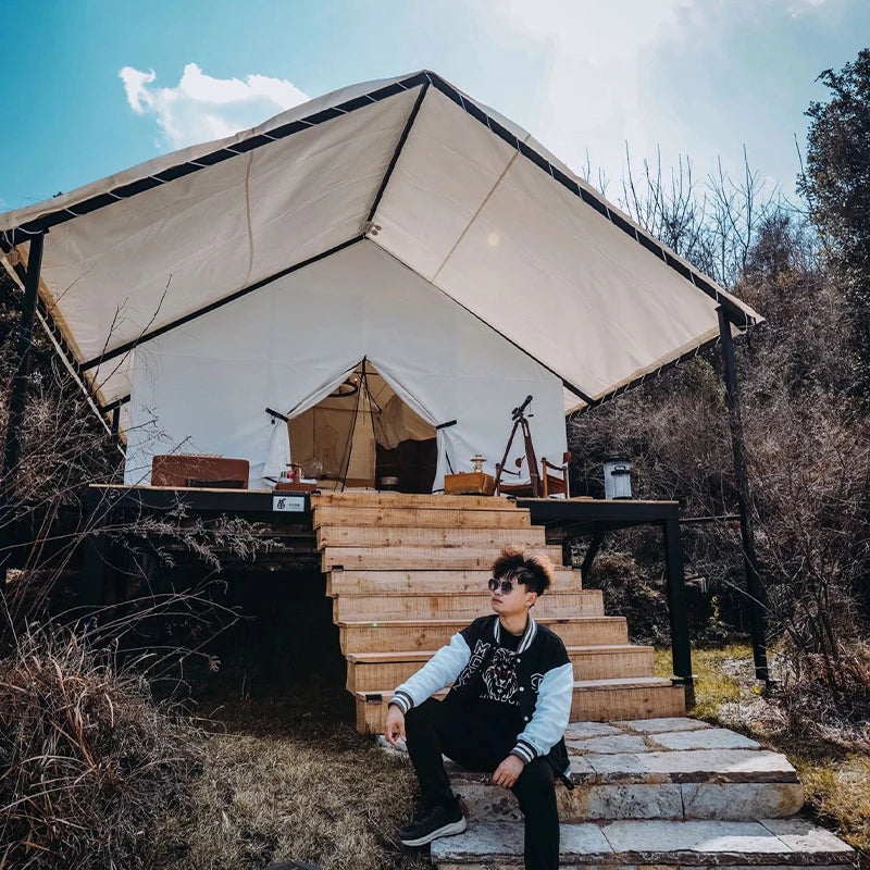 Canvas Luxury Waterproof Glamping Safari House Tent Outdoor