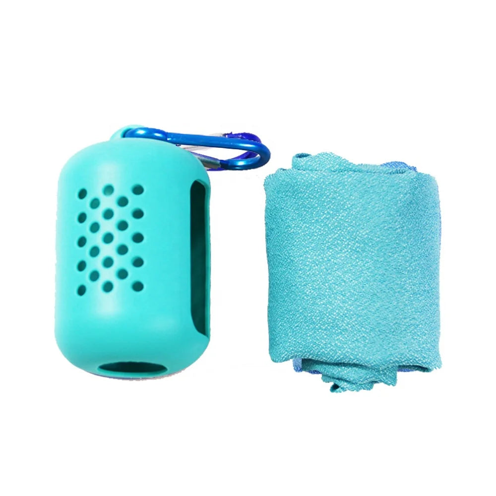 MHC Quick-Dry Portable Sports Towels Plaid Plain Design for Outdoor Gym and Riding Cooling Sports