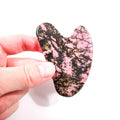 Huiying Chinese Style Natural Rhodonite jasper Face Gua Sha Board Body Facial Scraping Massage Tools Heart Guastone