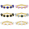 Custom Stainless Steel Beaded Bracelets Natural Stone Bracelet Jewelry
