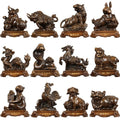 2026  Popular Resin Sculpture Chinese 12 Zodiac Ornaments Feng Shui Animal Statue