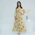Ramadan 3 Layers Muslim Ladies Abaya Vacation Party Floral Maxi Dress