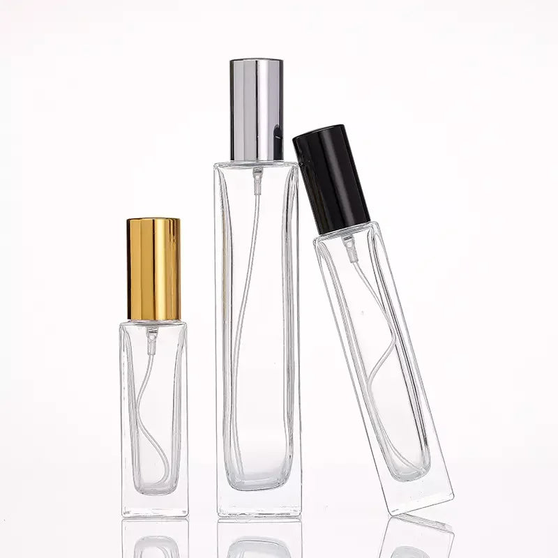 Cheap Price Free Samples 5ml 10ml 15ml 30ml 50ml 100ml square clear Glass Empty Perfume Spray Bottle Rectangular