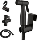 Modern Black Bathroom Bidet Sprayer Stainless Steel Handheld Wall-Mounted Easy Installation Self-Cleaning Toilet Sprayer Set