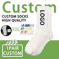 Unisex Custom Compression Cotton Sports Socks Men's Athletic Logo Crew Tie Dye Design Embroidered Running Ankle Logo