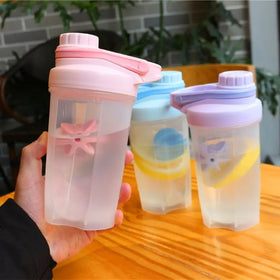 2021 New Arrival GYM Custom Logo Plastic Shake Water Bottle Sports Protein Shaker Bottle With Shaker Ball