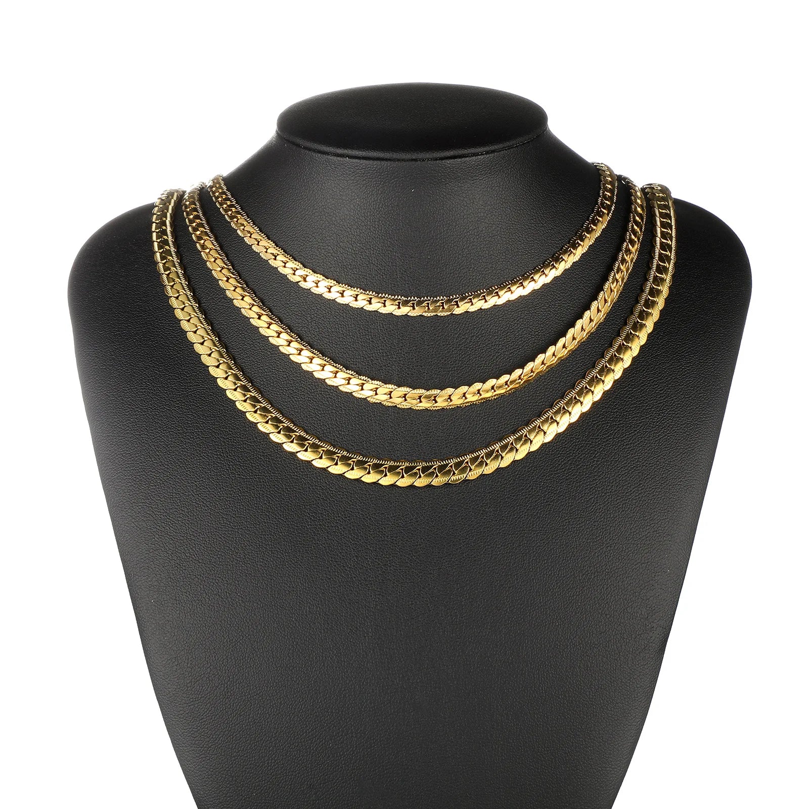 Wholesale 18k Gold Plated Stainless Steel Necklace Simple Hip Hop Necklace Jewelry Nk Men Cuban Necklace