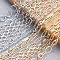 C146  1m/lot Gold Silver Color Metal Thick Chain Diy Necklace Jewelry Making Accessories 18k Gold Rhodium Platedcopper