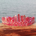 HZ Home Use Natural Crystal Crown Headband Bridal Red Headdress Gemstone Party Headband Hair Comb