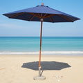 Tentyard Modern Wooden Outdoor Furniture Dining Patio Umbrella with 1.35m/1.5m Radii-Beach Use Wholesale