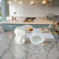 High-quality Simple Style Geometric Irregular Wavy Pattern Rotating Aromatherapy Candle Silicone Mold