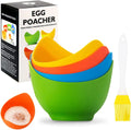Silicone 4 Pack Egg Poacher Egg Cooker Bowl Easy to Poach Egg