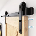 RHETECH M00002 6.6ft Carbon Steel Satin Finish Interior Sliding Barn Door Hardware Kit Brass Mechanism for Home Kitchen Hall Use