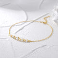 925 Sterling Silver Zircon Tennis Bracelet Simple Dainty Adjustable Gold Plated Diamond Bracelet Fashion Jewelry MegaBDM