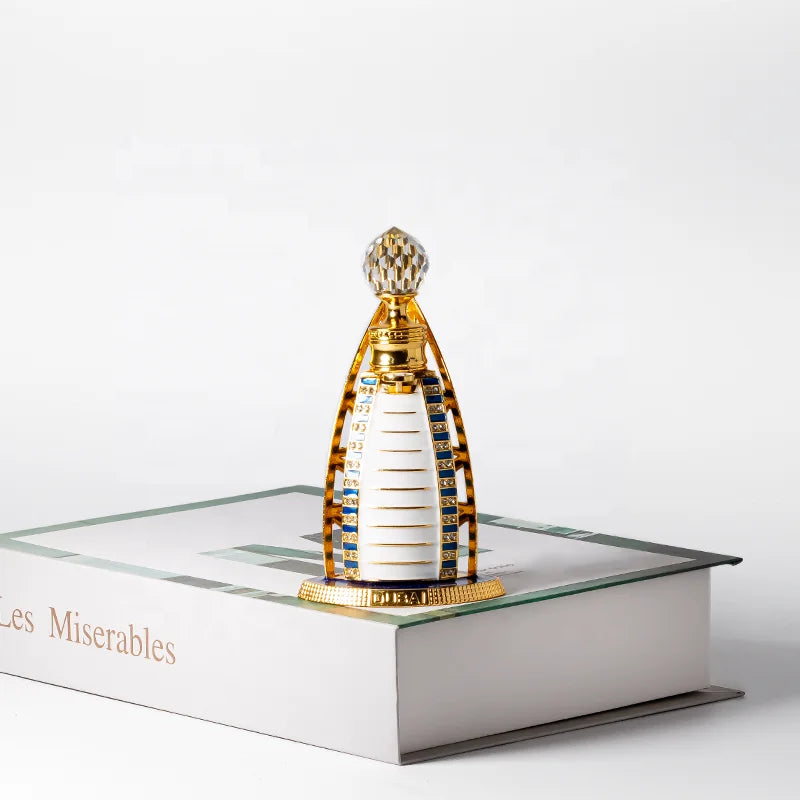 Hot-selling Glass Bottles Sumptuous  Gold Petite Egyptian Style 10ml New Design  Essential Oi for Essential Oil/Perfume