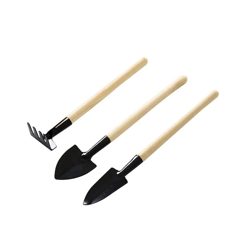 Factory Direct Price Wooden Handle Shovel Rake Gardening Digging Tool Set Succulent-gardening-tools