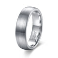 OAHLAN Tungsten Carbide Rings 6mm 8mm Trendy Silver Color Brushed Domed Anti Rust for Men Women Unisex Wedding Bands Jewelry
