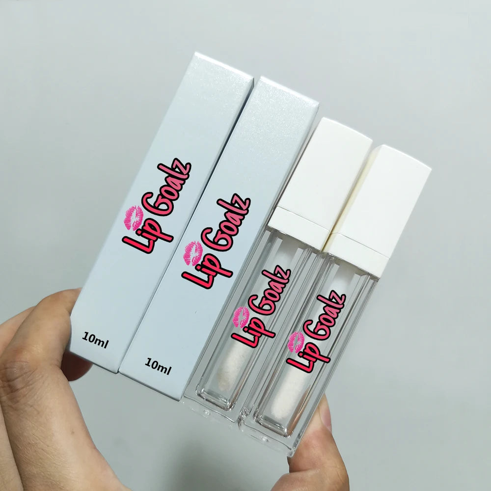 10ml Custom logo Lipgloss Tubes Packaging Concealer Container Big Applicator Lip Gloss Tubes with Big Brush Wands