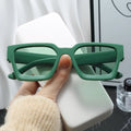 2024 New Arrival Fashion AC Lens Classic Cool Big Frame Glasses Retro Punk Thick square Frame Sunglasses for Women Men