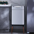 Stainless Steel Outdoor Kitchen Trash Can Soft Close Bathroom Bin Automatic Liner Mini Style Home Storage Bin