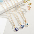 2021 Trendy Gold Plated Devil Eyes Necklace Turkey Blue Evil Eyes Pendant Necklace Jewelry Women