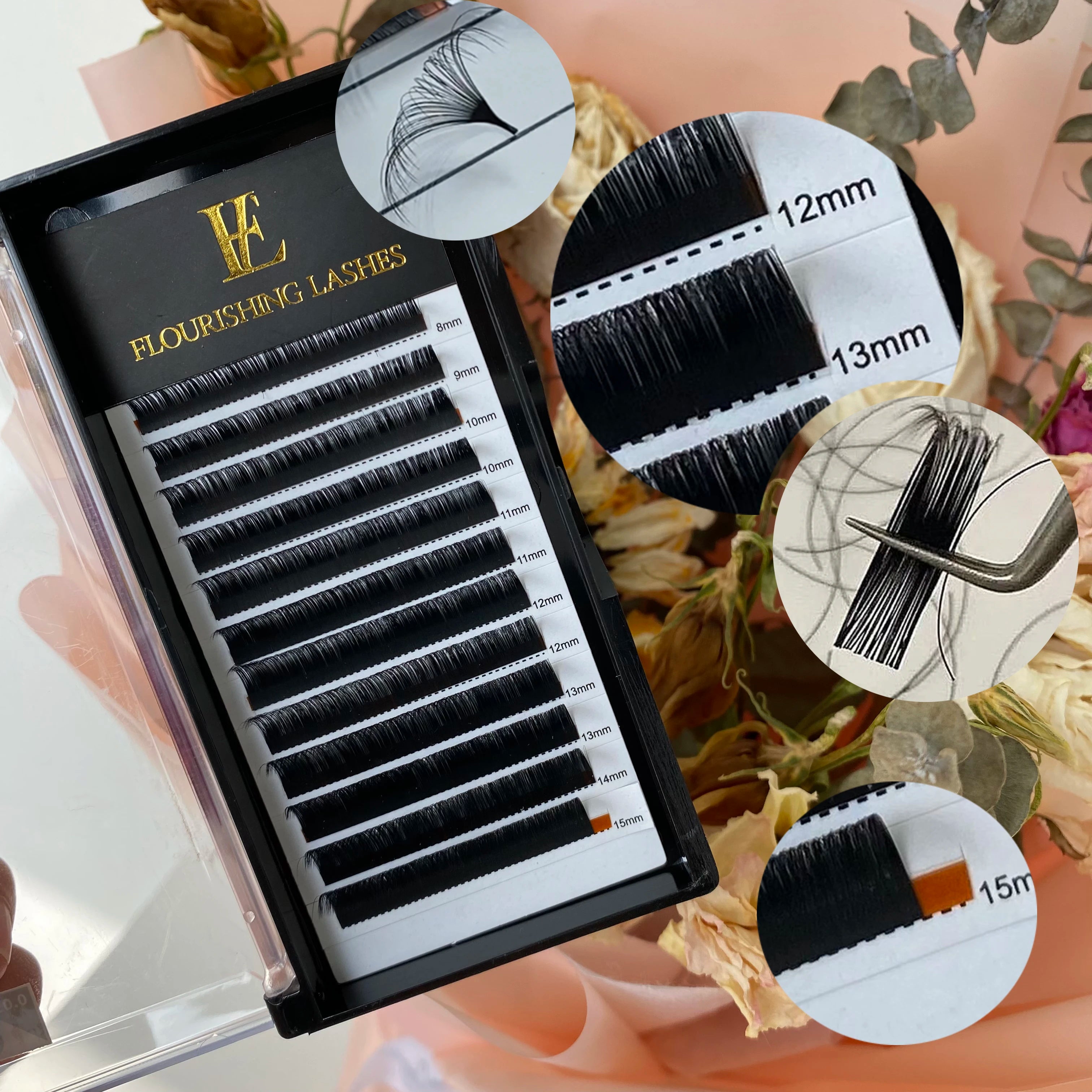 Matte Black Soft Cashmere Lashes 0.03 0.05 0.07mm Russian Volume Lash  0.10 0.15 0.18 0.20 Classic Individual Eyelash Extensions