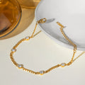 New Fashion 18K Gold Plated Stainless Steel Shiny Zircon Cuban Chain Bracelet for Women Chain Bracelet Wholesale Gift