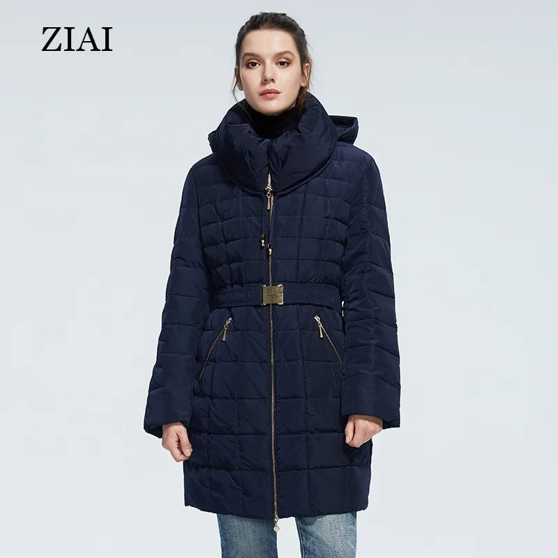 Women Coat With Scarf Winter Clothes for Women Waterproof Coat Ladies Winter Jackets