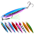 WEIHE Metal Cast Jig Spoon 10g-15g-20g-30g-40g-50g-60g Casting Jigging Lead Fish Sea Bass Fishing Lure Tackle