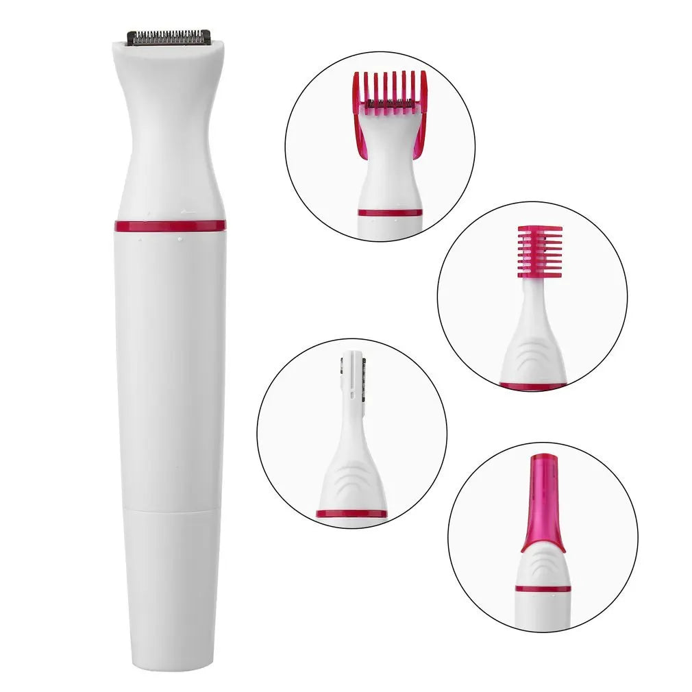 Portable Electric Facial Hair Remover Shaper Blade Shaver Women's Epilator Trimmer with Durable Plastic Material