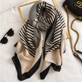 Manufacturer Latest Design Korean Style Black and White Printed Cotton Viscose Shawls Shred Stripe Geometric Print Scarf Hijabs
