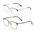 Titanium Flexible Arm with Alloy square Full-rim Lightweight IP Coating Optical Glasses Frame for Men