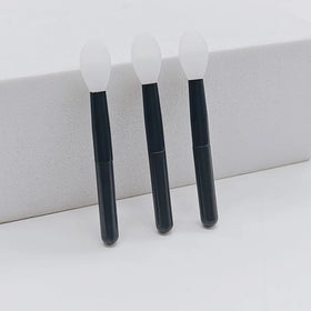 Wholesale Matt Black Mini Silicone Lip Brush Lipstick Lip Gloss Applicator Brushes Soft Lip Care Makeup Brushes