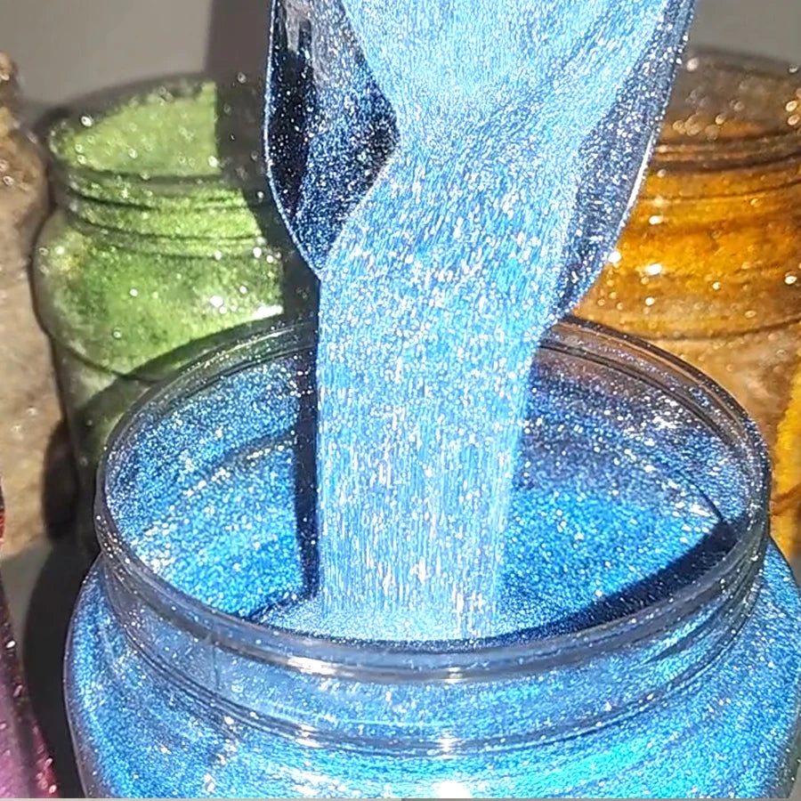 Disco Magic Super Shiny Orange Glitter Sequin Nail Powder Reflective Mirror Powder for Crafts and Party Nails Decorations