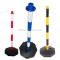 Red White Water Sand Filled Base Traffic Road Warning Post PE Delineator Post t Top Safety Bollard Reflective Plastic Chain
