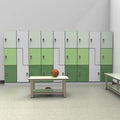 Large Capacity Steel Athletic Lockers With Bench Easy to Install Waterproof Gym Changing Room Safe Digital Lock Locker MegaBDM