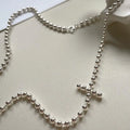 VIANRLA 925 Sterling Silver Necklace Minimalism Beaded Ball Chain Necklace for Women Jewelry Gifts