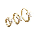 Wholesale Gold Hoops 925 Sterling Silver Jewelry 18K Gold Plated Hoop Earrings butterfly huggies Cz Earrings