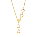 2024 Elegant Gold Plated Heart Shaped Tassel Necklace Stainless Steel Hollow Love Heart Link Chain Necklace Women Jewelry