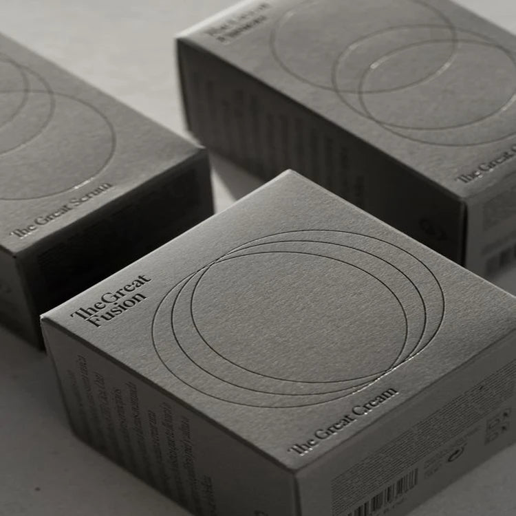 Hot Sale Recyclable Skincare Cosmetic Boxes Custom Designed with Textured Paper Embossing Matt Varnishing Cosmetics Packaging