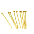 S1074Gold Stainless Steel Jewelry Findings Accessories Supplies Gold Plated Stainless Steel Flat Head Pins Headpins