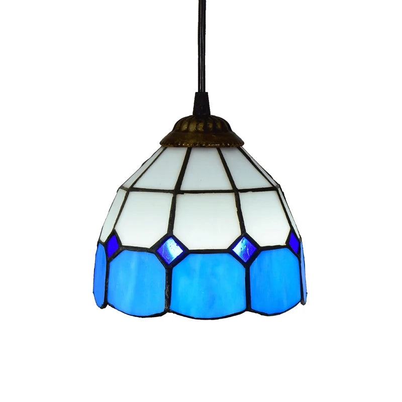 Tiffany Hanging Pendant Light Mini Plug in Light Pixtureperfect Vintage Ceiling Lamp for Dining Room Bedroom or Porch