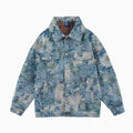 Retro Striped Blouson Jacket for Men Windproof Waterproof Eco-Friendly Casual Regular Fit Long Sleeves Spring Autumn